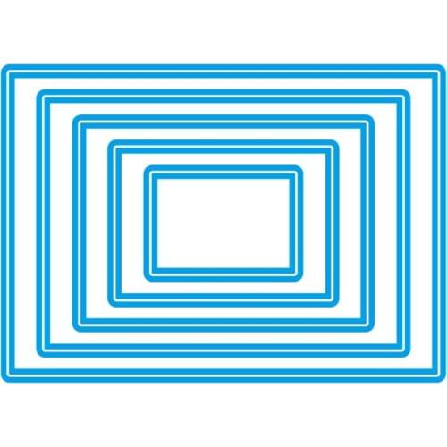 2020 New Rectangle Frame Nesting Layered Metal Cutting Dies For Cut Paper Making Album Greeting Card DIY Scrapbooking NO Stamps