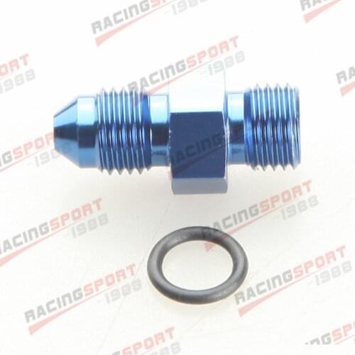 -3 AN -3AN3 Male Flare Straight Adapter Cut O-Ring Fitting Aluminum Silver/Black/BLUE