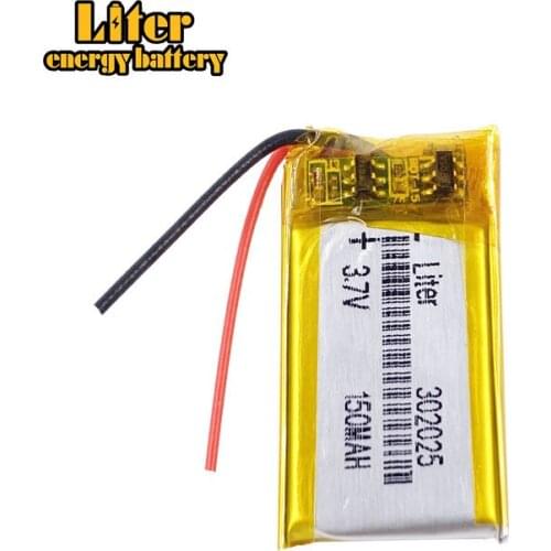 302025 032025 3.7V 150mah MP3 MP4 MP5 little Bluetooth clip recorder rechargeable Li-Po battery