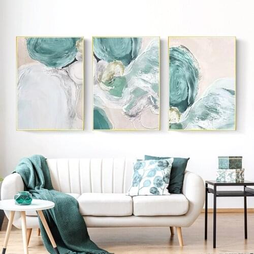 Abstract Texture Green Canvas Art Paintings for Living Room Bedroom Posters and Prints Wall Poster Decor
