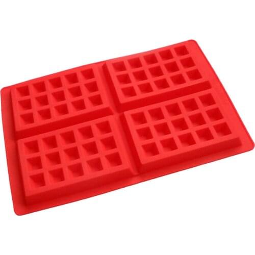 Safety Silicone Mold 4-Cavity Waffles Cake Chocolate Pan Baking Mould Cooking Tools Biscuit Cookie Mold Gift