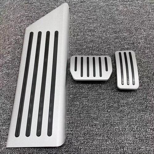 Brake Pedal Covers For Tesla 3 Footrest Fuel Pedal Pads 3pcs AT Car Styling For TESLA Interior Accessories