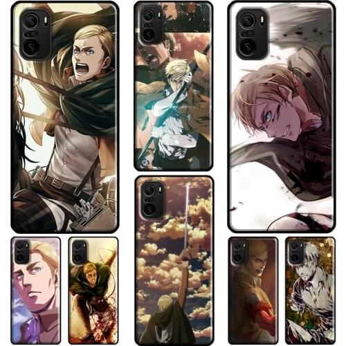 Smith Erwin Attack on Titan Case For Xiaomi Redmi Note 10 Pro Note 8 7 8T 9S 8A 9A 9C 9T K40 Note 9 Pro Phone Cover