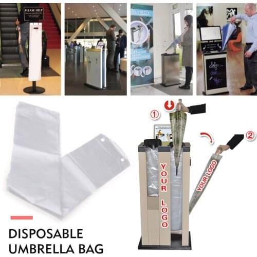 100pcs Convenient Disposable Umbrella Cover Machine Transparent Rain Waterproof No Leak Shop Hospital Disposable Umbrella Bag