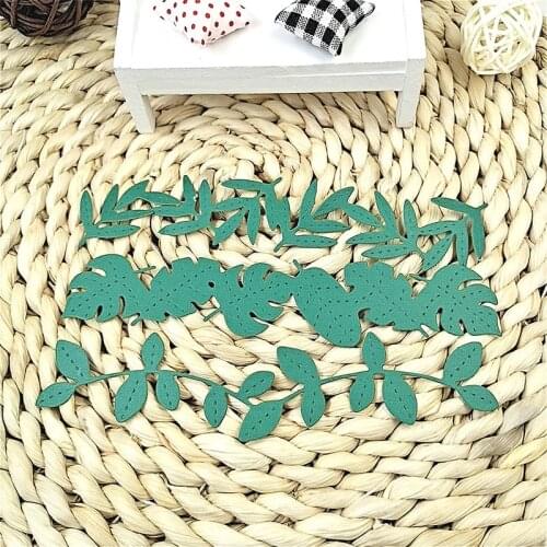 Deguang creative paper cutting machine metal scrapbook creative DIY greeting card 3D leaf rattan edge decoration 2020 NEW