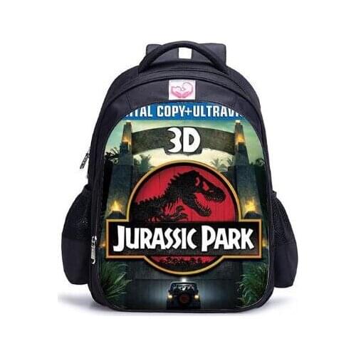 Childrens Animal Print Backpack Jurassic Dinosaur World Kingdom Girls Boys Childrens School Bag