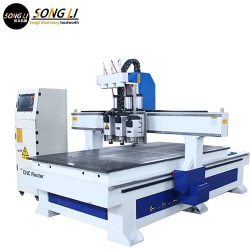 Songli 5.5kw fully automatic NC feeder multi-process panel furniture kitchen cabinet door engraving machine Punching and cutting