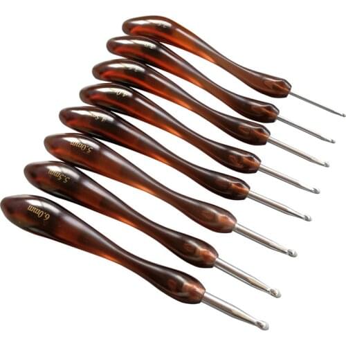 DONYAMY 8pieces 2.5mm-6mm pins Needlework kit Knitting needles