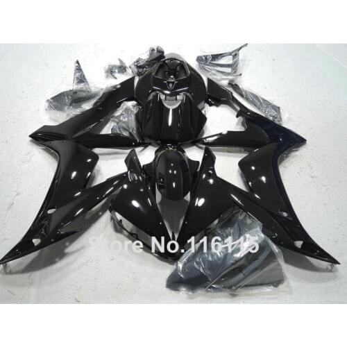 Injection molding hot sale ABS fairing kit for YAMAHA YZF R1 2004 2005 2006 all glossy black YZF-R1 04 05 06 fairings set SK79