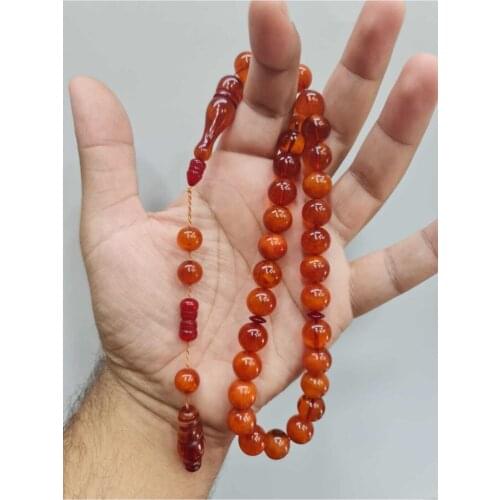 Islamic Tasbih Muslim Rosary Beads 33 Prayer Rosary For Men Bracelet For Men Accessory amber oltu amber stone Handmade Turkey