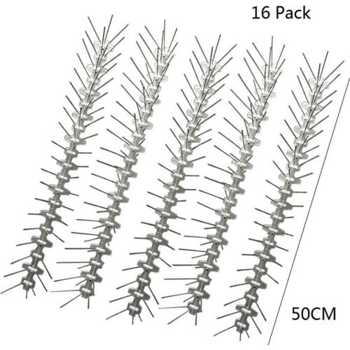ABUO-16Pcs Stainless Steel Anti-Bird Thorn Roof Eaves Repelling Bird Anti-Pigeon Pest Control for Roof, Orchard
