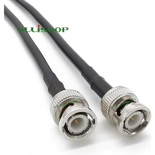 BNC Male to BNC Male Plug RG58 50 Ohm Cable for FM Transmitter Amateur Radio Scanner Vector Network Analyzer 1/3/6/9/12/15/20M