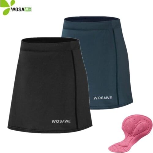 WOSAWE Summer Womens Cycling Shorts Shockpoof Gel Pad Underwear Base Layer Clothing MTB Bike Tight Underpants Biker Skirt Short