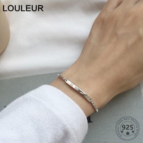 Серебряные браслеты Louleur China At AliExpress