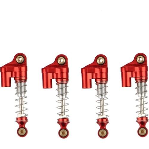 4PCS Metal Double Cylinder Dampers Shock Absorbers for 1/24 RC Crawler Axial SCX24 90081 AXI00001 Upgrade Parts