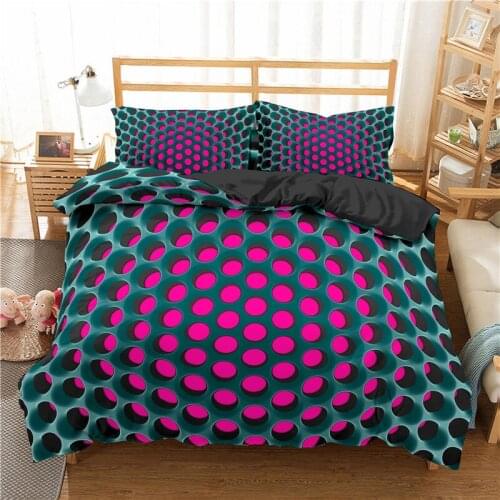 Fashion Honeycomb 3D Printed Bedding Set Soft Comforter Cover Pillowcase Set Abstract Bedclothes Home Textile Queen King Size