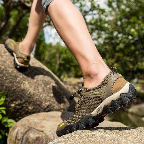 High Quality Cow Leather Climbing Shoes Man Trekking Fishing Shoes Women Breathable Lycra Sneaker Camping Shoes Outdoor