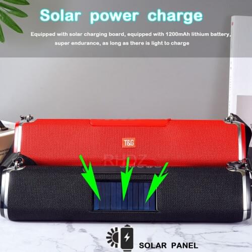 20W Portable Bluetooth Speakers Solar Power charge Column Music Center Boombox waterproof Home Theater Handsfree call Sound bar