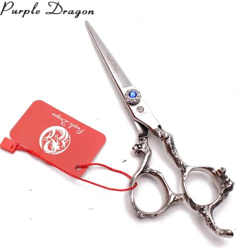 5.5" JP 440C Purple Dragon Professional Hairdressers Scissors Thinning Scissors Cutting Shears Hair Scissors Dropshipping Z9003
