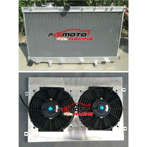 Aluminum alloy radiator+Shroud+fan For 2002-2007 Subaru Impreza Wrx STI GDB GD8 GD 02 03 04 05 06 07