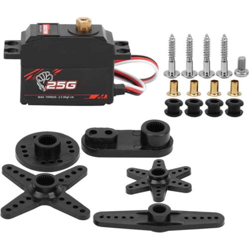 S0025M 25g Metal Gear Digital Servo S0025P 25g Plastic Gear Spare Part Accessory for 1/12 Scale RC Cars Airplane Boat Model