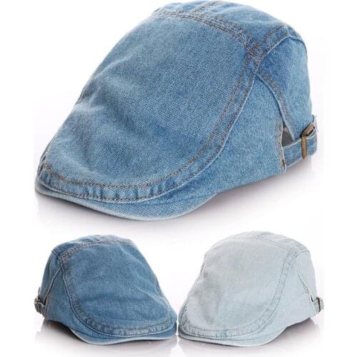 Winter Kids Beret Hat Classic Vintage Baby Hat Denim Kids Hat for Boys Girls Kids Cap Adjustable Boy Girl Children Accessories