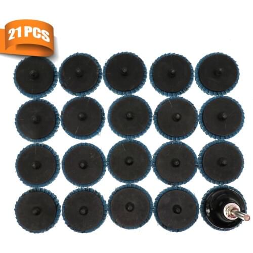 20pcs/Set 2" 50mm 40 Grit Flap Type R Roloc Disc Wheels Sanding Grinding With 1pcs holder Wood Metal Plastic Abrasive Tool