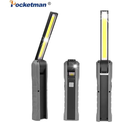 LED COB Work Light USB Rechargeable Flashlight Magnetic Torch Flexible Inspection Hand Lamp Worklight Outdoor Spotlight