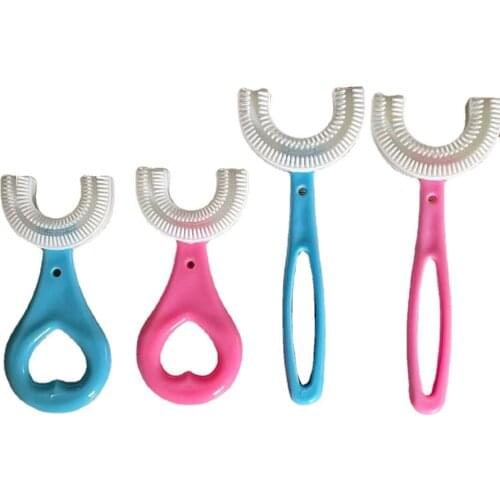 U-shape silicone baby toothbrush lazy Toddler Teether including brushing instrument manually oral cleaning childrens toothbrush