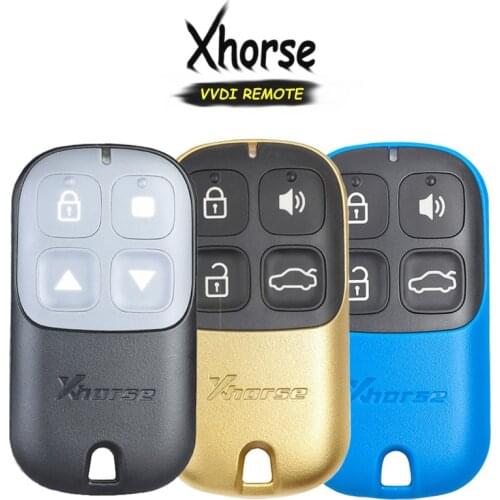 KEYECU XHORSE (English Version) Multicolor 4 Button Universal Remote Key Fob for VVDI Key Tool VVDI2 Yellow / Blu / Black
