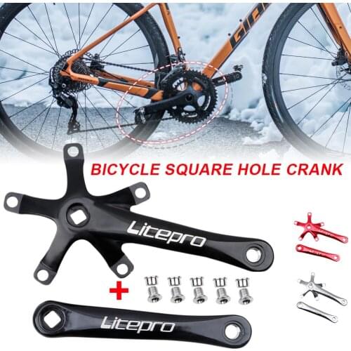 Bicycle Crank Arms 170 mm 130 BCD Crankset Tooth Plate Parts Aluminum Alloy Folding Bike Crank Arms Bicycle Bottom Bracket