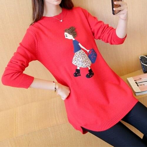 Spring sweater women sweater sleeve head long shirt dress in 2017 new beauty thick coat