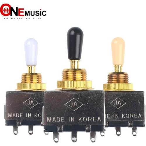 Gold 3 Way Sealed Toggle Switch for Electric Guitar with Black/Cream/white Tip