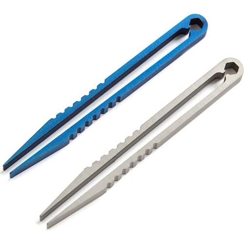 1pc Titanium Alloy Mini Tweezers Portable Outdoor Tweezers Mountaineering Camping Supplies Outdoor Fishing Gear and Equipment