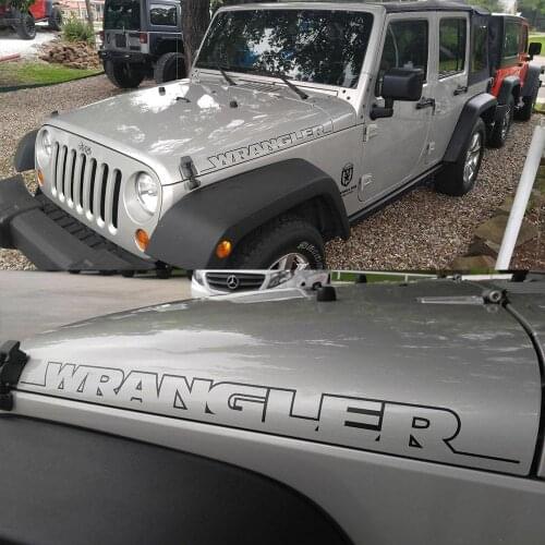 2pcs JDM Stickers Engine Hood Fender Side Letter Character Decal Vinyl Sticker for Jeep Wrangler Rubicon TJ JK CJ TJ YK JL XJ