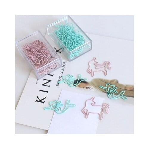 20 Clips Mermaid Fish Cute Paper Clips Decorative Paper Binder Clips Shaped Unicorn Clips