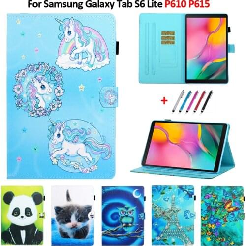 2020 New Tablet Case Funda for Samsung Galaxy Tab S6 Lite 10.4 10 4 Coque Cat Panda Anime Cover for Galaxy Tab S6 Lite Case