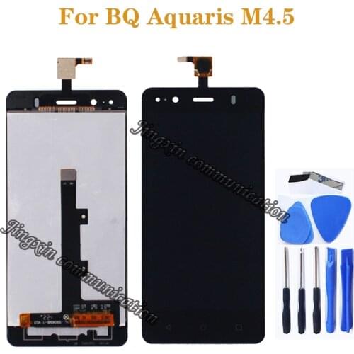 4.5 inch Original For BQ Aquaris M4.5 LCD display + touch screen components replaced with m4.5 glass screen repair parts +tools