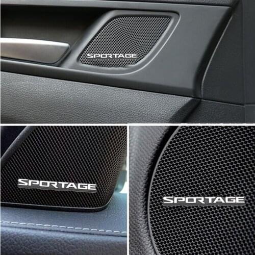 4pcs auto Accessories for Kia sportage 2011-2019 3D Aluminum Badge Decoration Emblem Sticker