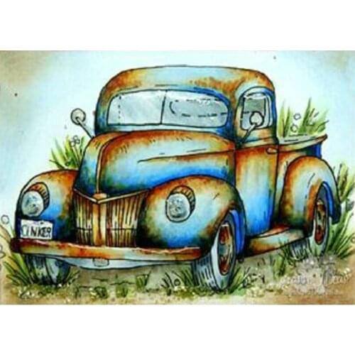 5D DIY Diamond Painting Cross Stitch"Pickup Trucks"Full Square Diamond Embroidery Car Scenery Picture Rhinestone Mosaic XN1433