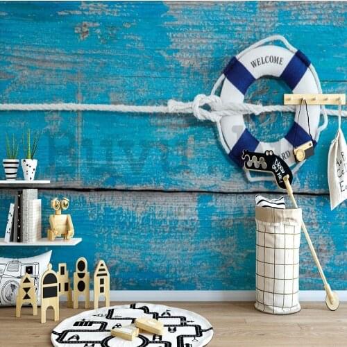 Bacal Custom wallpaper fresco 3d photo mural lifebuoy Mediterranean style mural TV background wall paper 3D papel de parede