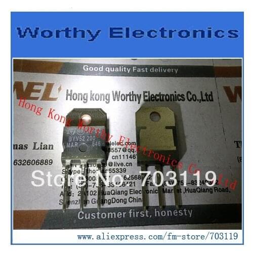 Free shipping 10pcs/lot BYV52-200 BYV52 200 ST TO-3P