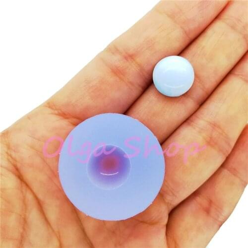 BYL412 11.4mm Round Cabochon Silicone Mold for Resin Art Earrings Necklace Pendant Making Clay Craft Decoration Fondant Candy
