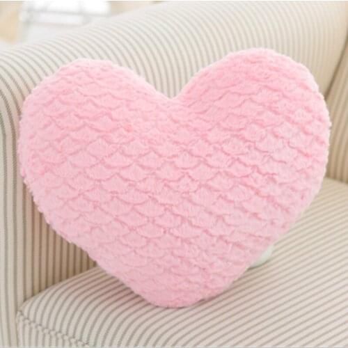 3 Color Heart Shape Throw Pillow for Wedding Lovers Gift Sofa Car Seat Cushion Plush Doll Toy Cushion Home Decoration