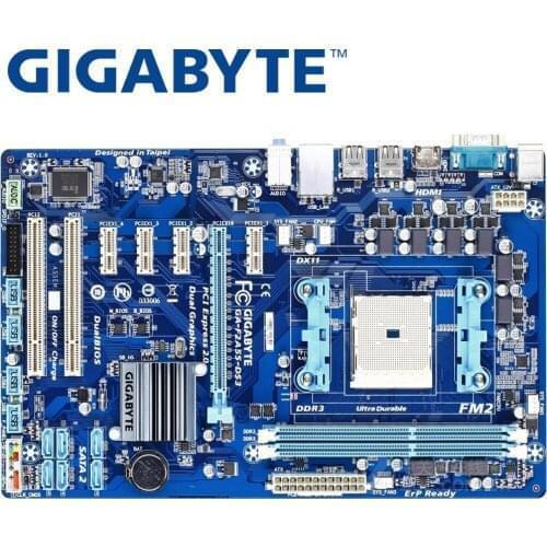 GIGABYTE GA-F2A55-DS3 Desktop Motherboard A55 Socket FM2 For AMD A10 A8 A6 A4 Athlon 32G ATX Original F2A55-DS3 Used Mainboard