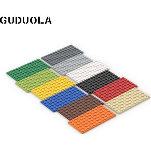 Guduola Small particle 3028 Plate 6x12 MOC Assembly Building block Parts foundation plate / low board / low brick 5 pcs/lot