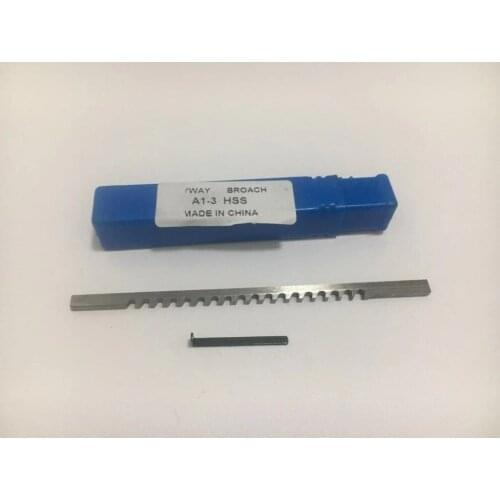 HSS Keyway Broach With Shim High Speed Steel Broaching Tools 3mm A Push-Type Keyway Broach Metric Sized Cutting Machine Tool