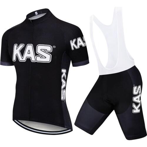 KAS Bicycle Team Short Sleeve Maillot Ciclismo Mens Cycling Jersey Kits Summer Breathable Cycling Clothing Sets 20D PAD