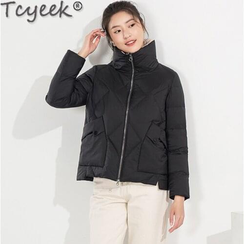 Short Fashion Korean Oversized Womens Down Jacket Female Winter Parkas White Down Cotton Coats and Jackets Women Abrigos