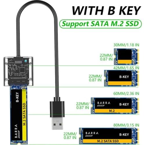 Hard Disk Enclosure M2 SSD CASE NVME/SATA M.2 Enclosure High-speed Excellent Adapter For SATA M.2 SSD Disk Box Case